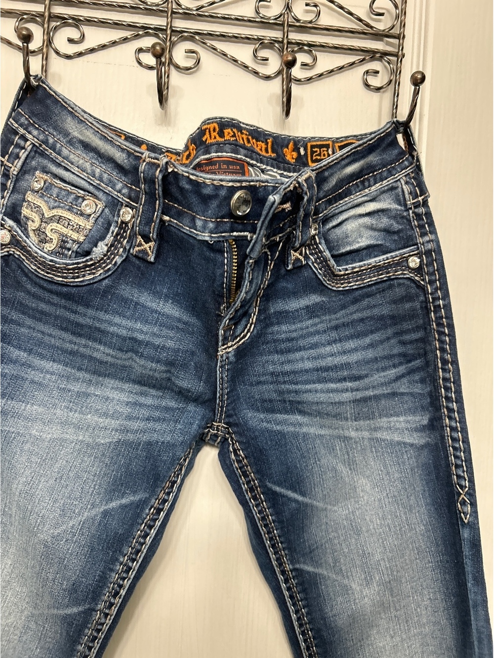 Revival Women's Straight Leg Blue Denim Jeans Size 26